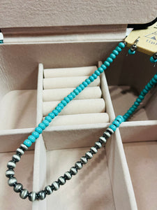 TURQUOISE AND NAVAJO CHOKER SET