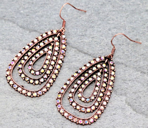 COPPER TEARDROP EARRINGS