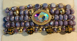 Lilac 5 Strand Bracelets