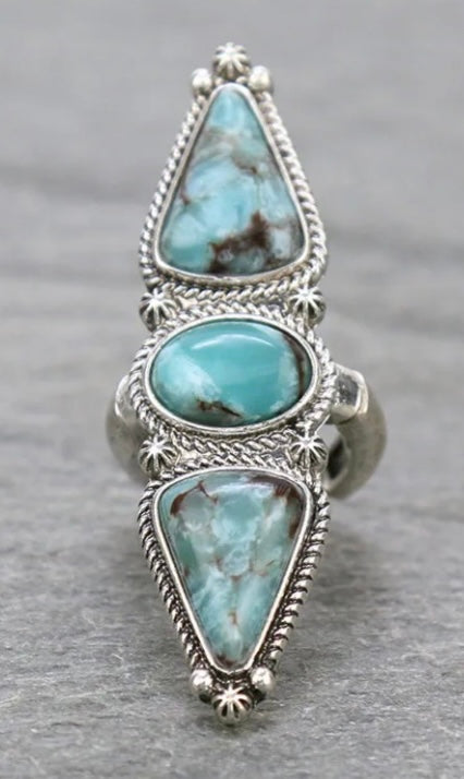 Western Stone Stretch Ring