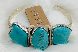 Natural Stone Turquoise Cuff