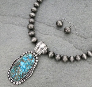 Western Navajo Oval Necklace Set