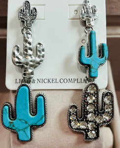 WESTERN CACTUS EARRING DANGLES